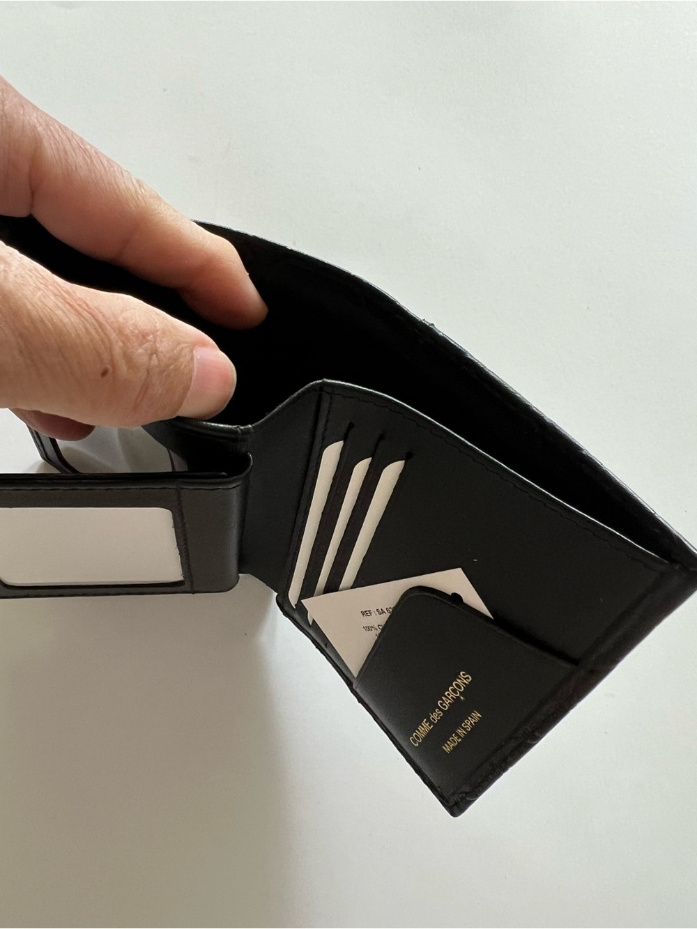 New Comme des Garçons Leather ID/Photo Wallet - Picture 3 of 10